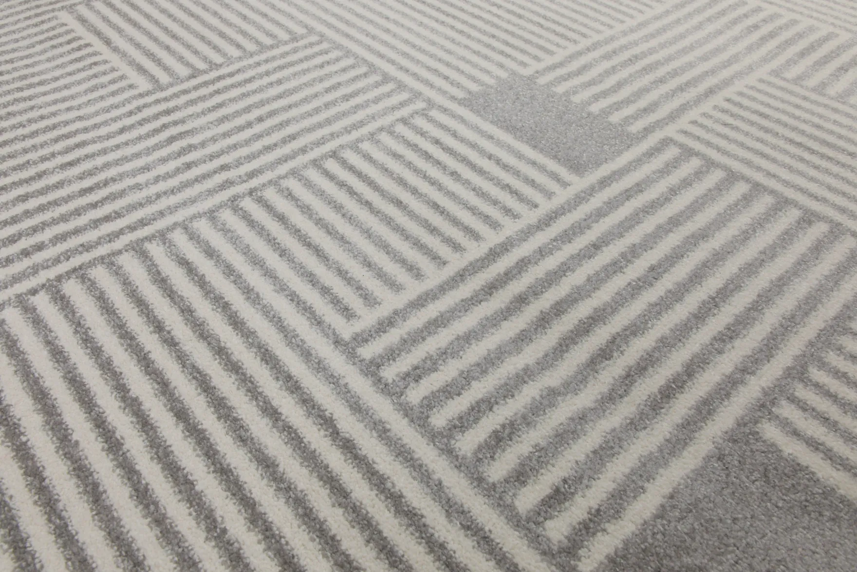 160x230 Teppich Wohnzimmer Beige Grau Streifen
