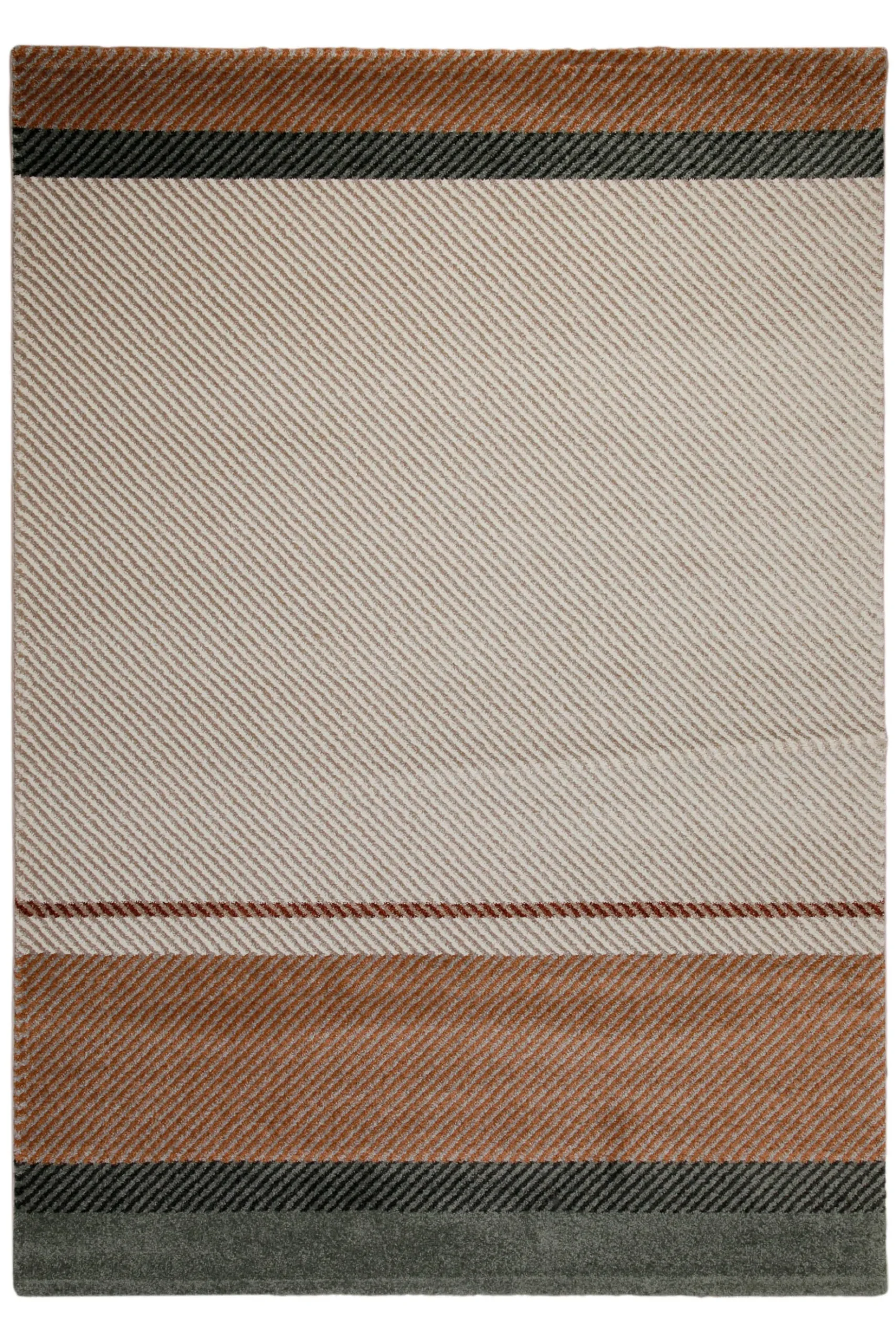 160x230 Teppich Wohnzimmer Creme Braun