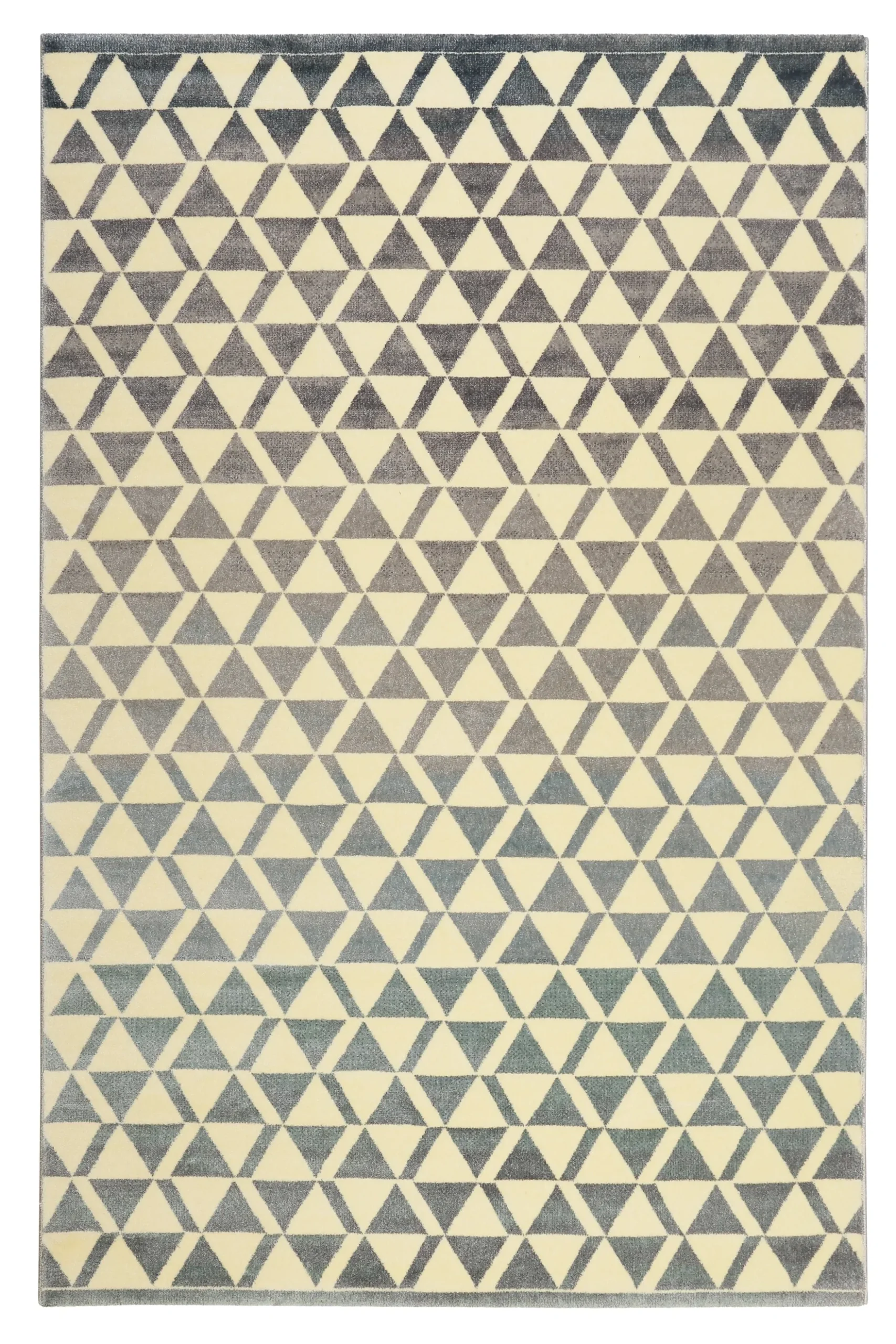 160x230 Teppich Wohnzimmer Creme Farbverlauf Dreieck