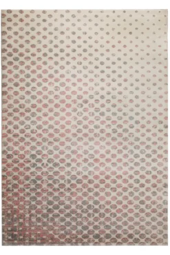 160x230 Teppich Wohnzimmer Creme Punkte