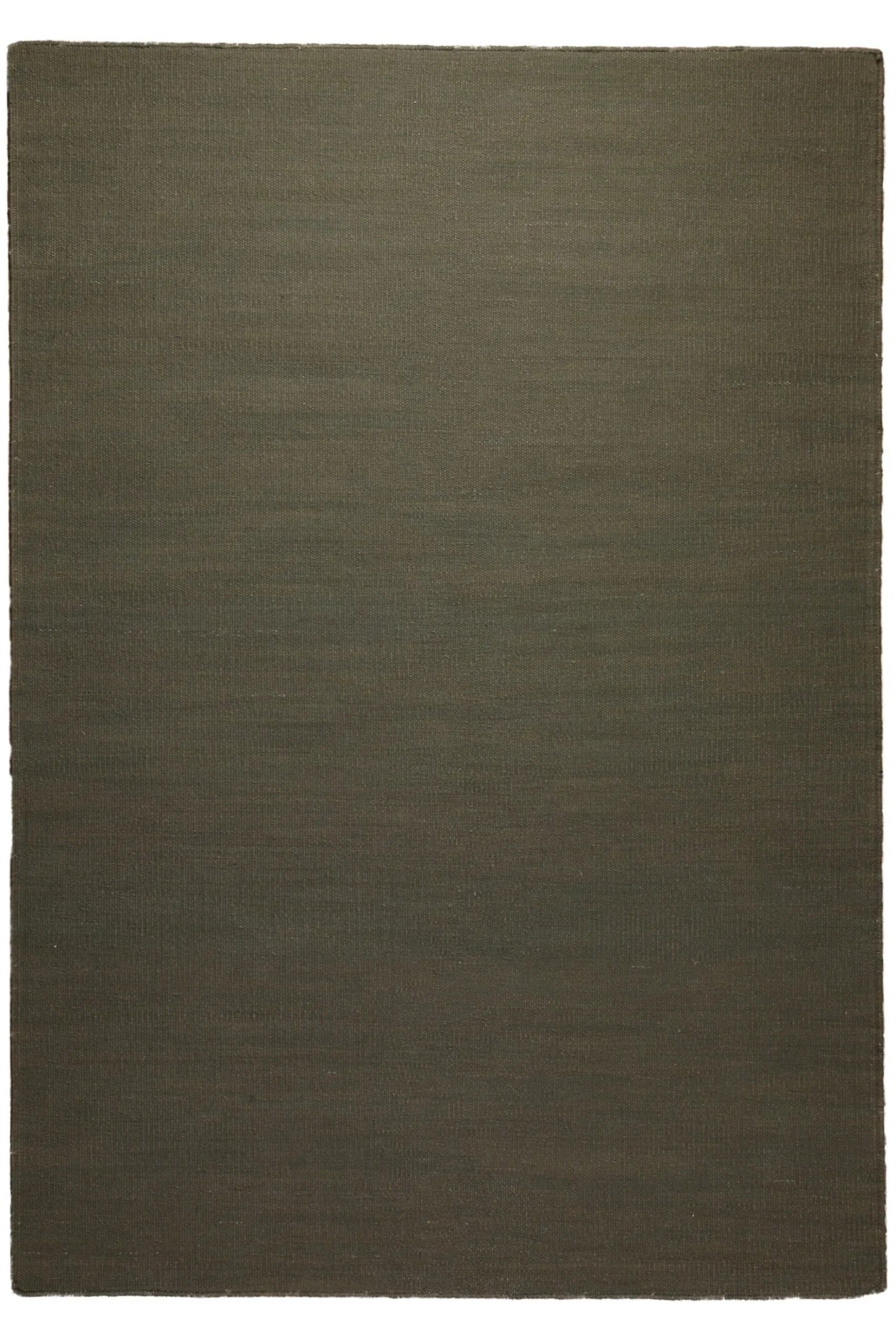 160x230 Teppich Wohnzimmer ESPRIT Uni – Strapazierfähiger Baumwollteppich in tiefem Olivgrün