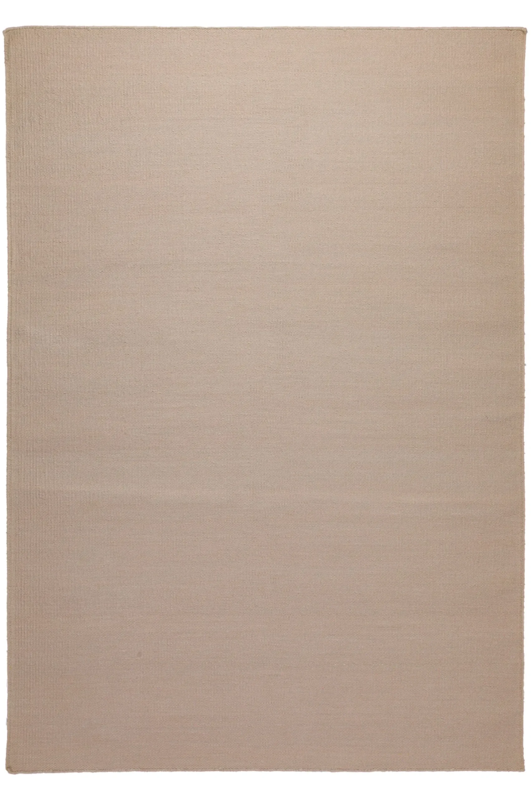 160x230 Teppich Wohnzimmer ESPRIT Uni – Strapazierfähiger Baumwollteppich in warmem Sandbeige