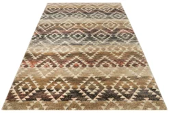 160x230 Teppich Wohnzimmer Farbverlauf Braun Raute