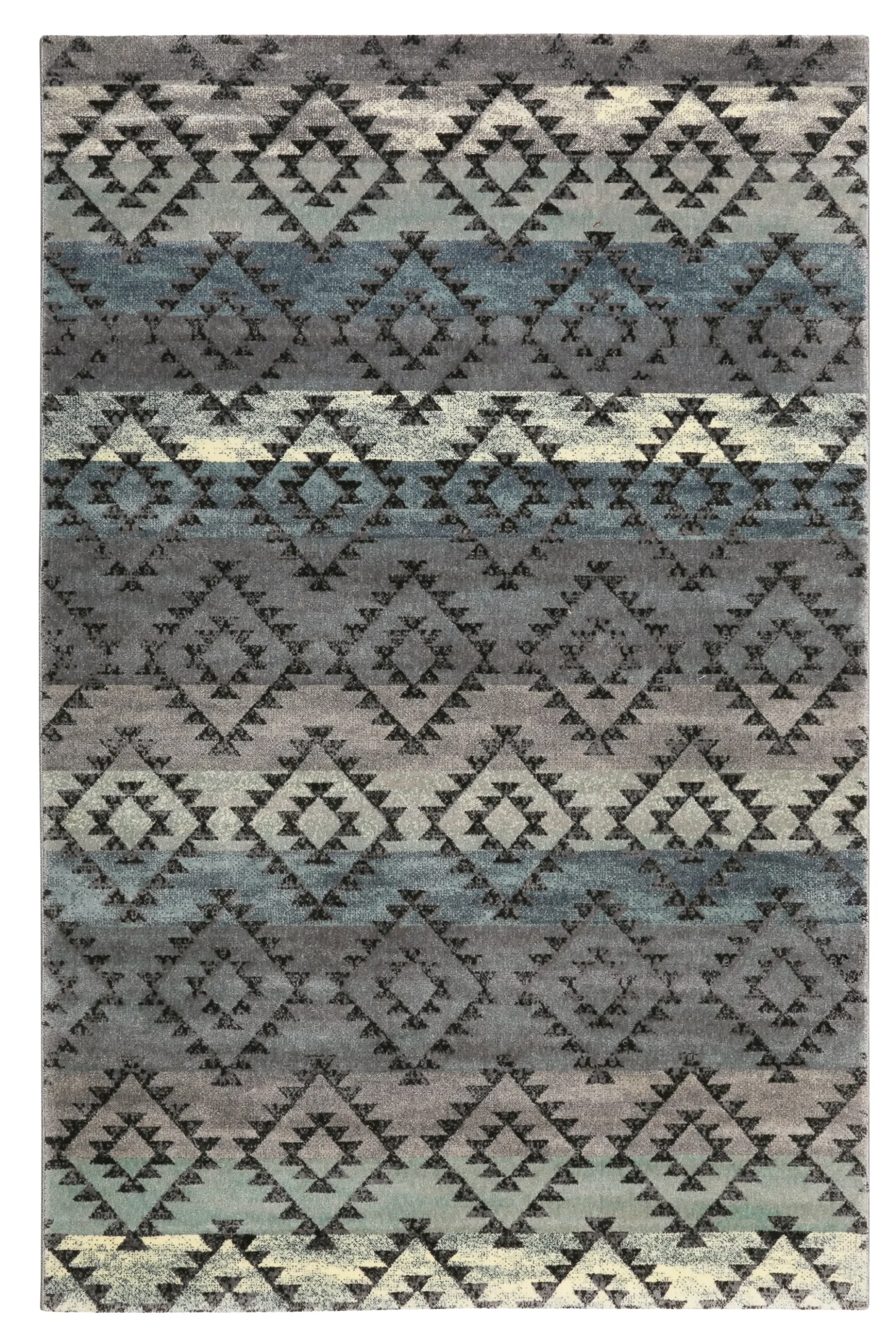 160x230 Teppich Wohnzimmer Farbverlauf Streifen Raute