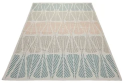 160x230 Teppich Wohnzimmer Federleichte Streifen – Skandi-Handwebteppich in Pastell