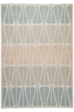 160x230 Teppich Wohnzimmer Federleichte Streifen – Skandi-Handwebteppich in Pastell