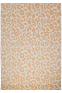 160x230 Teppich Wohnzimmer Gelbe Blumen