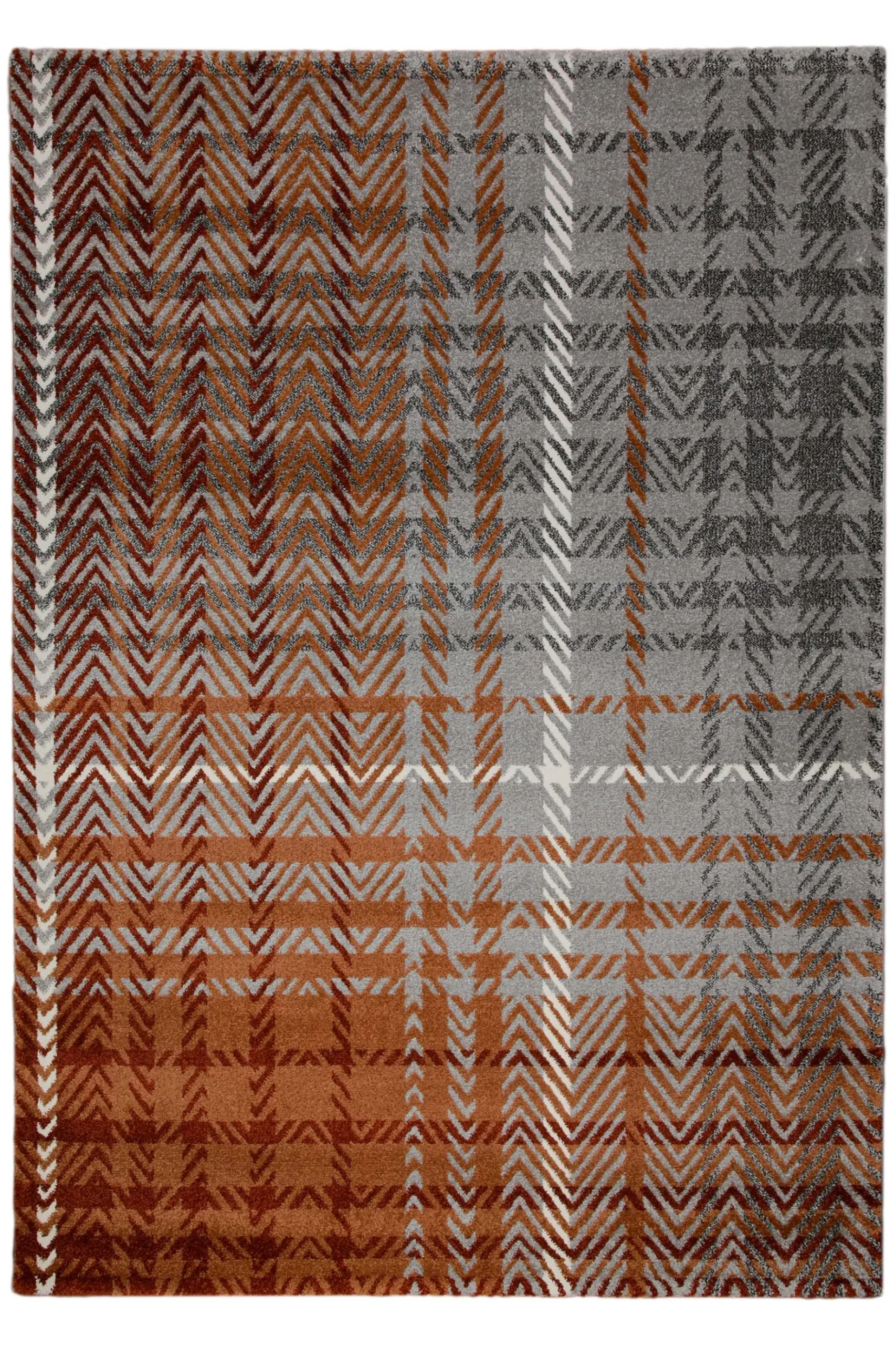 160x230 Teppich Wohnzimmer Grau Braun Muster