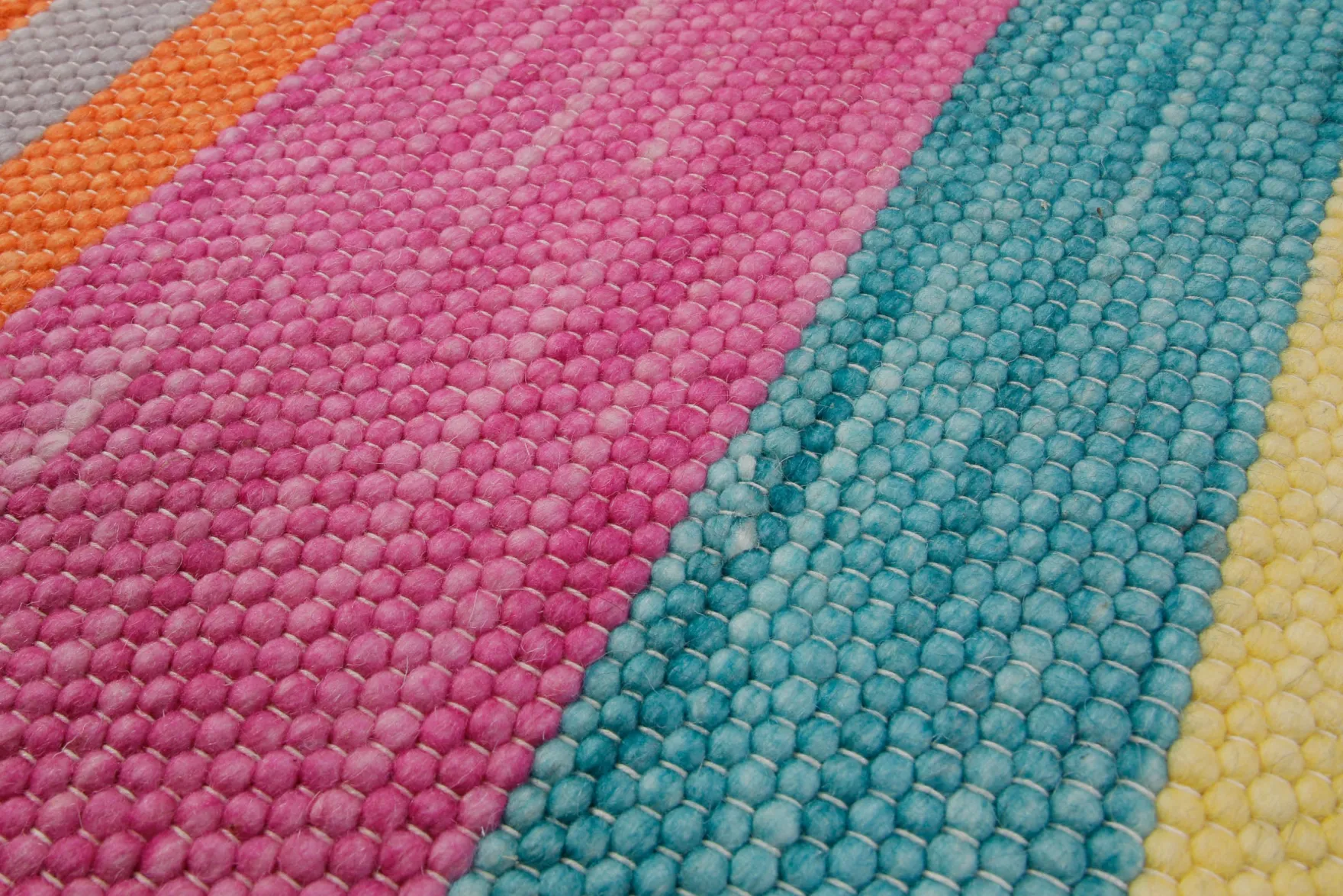 160x230 Teppich Wohnzimmer Happy Stripes – Bunter Baumwollteppich für gute Laune