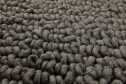 160x230 Teppich Wohnzimmer Oversize-Loops in dunklem Taupe – Schwerer Wollteppich zum Versinken