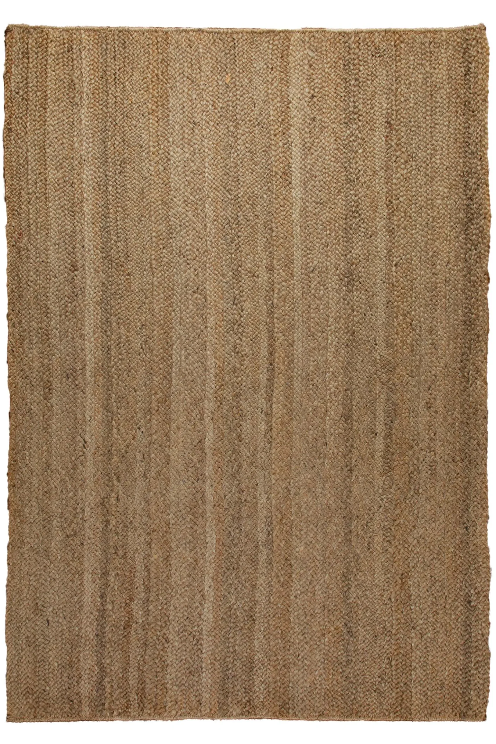 160x230 Teppich Wohnzimmer Pure Natur – Handgewebter Juteteppich in geflochtener Optik
