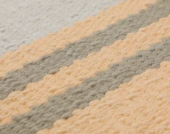 160x230 Teppich Wohnzimmer Sand, Apricot und Schiefer – Cotton-Color-Block in moderner Architektur