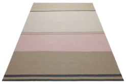 160x230 Teppich Wohnzimmer Sand, Rosé und Mocca – Cotton-Color-Block in zarter Pastellarchitektur