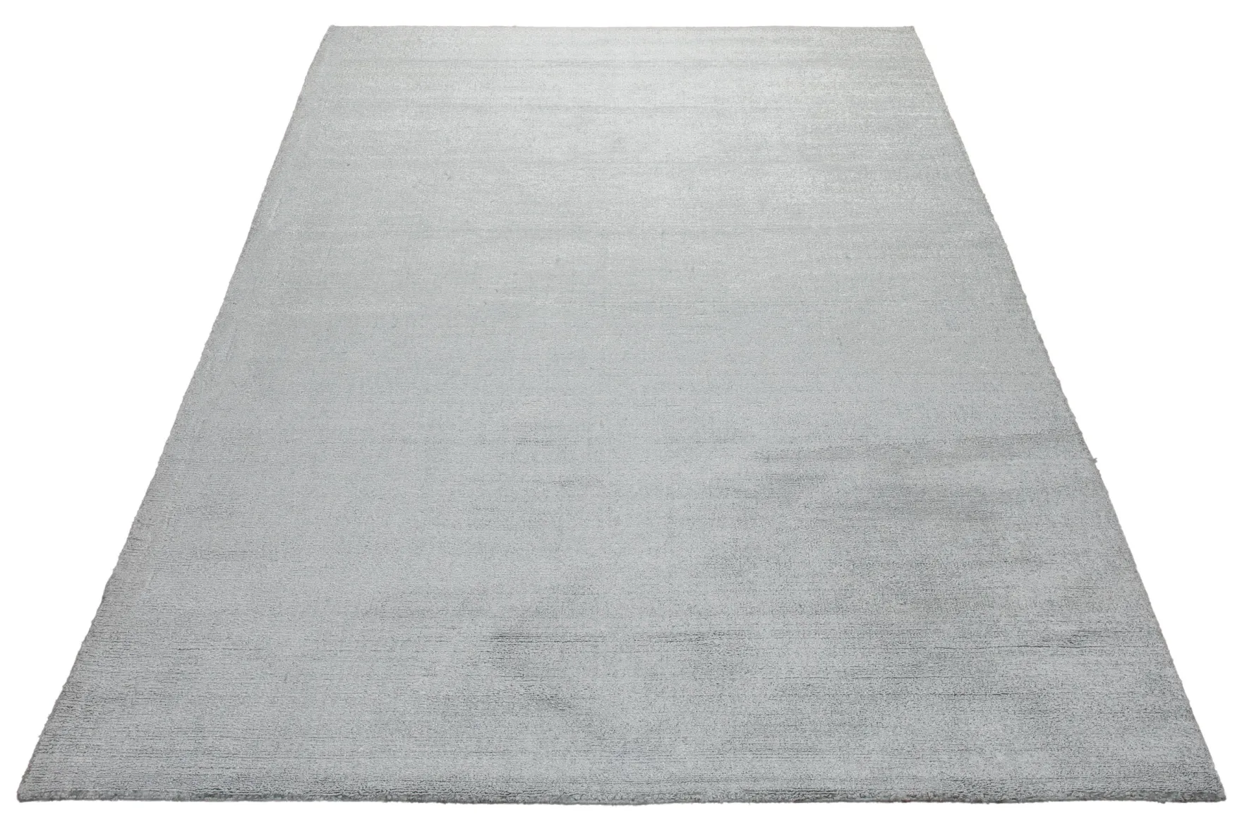 160x230 Teppich Wohnzimmer Sanftes Lichtgrau – Handloom-Wollteppich mit feinem Schimmer