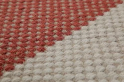 160x230 Teppich Wohnzimmer Studio-Stück in Terrakotta – Experimenteller Wollteppich als Einzelstück
