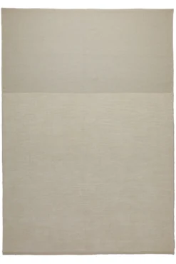 160x230 Teppich Wohnzimmer Weiches Naturweiß – Schlichter Wollteppich mit gewalkter Oberfläche
